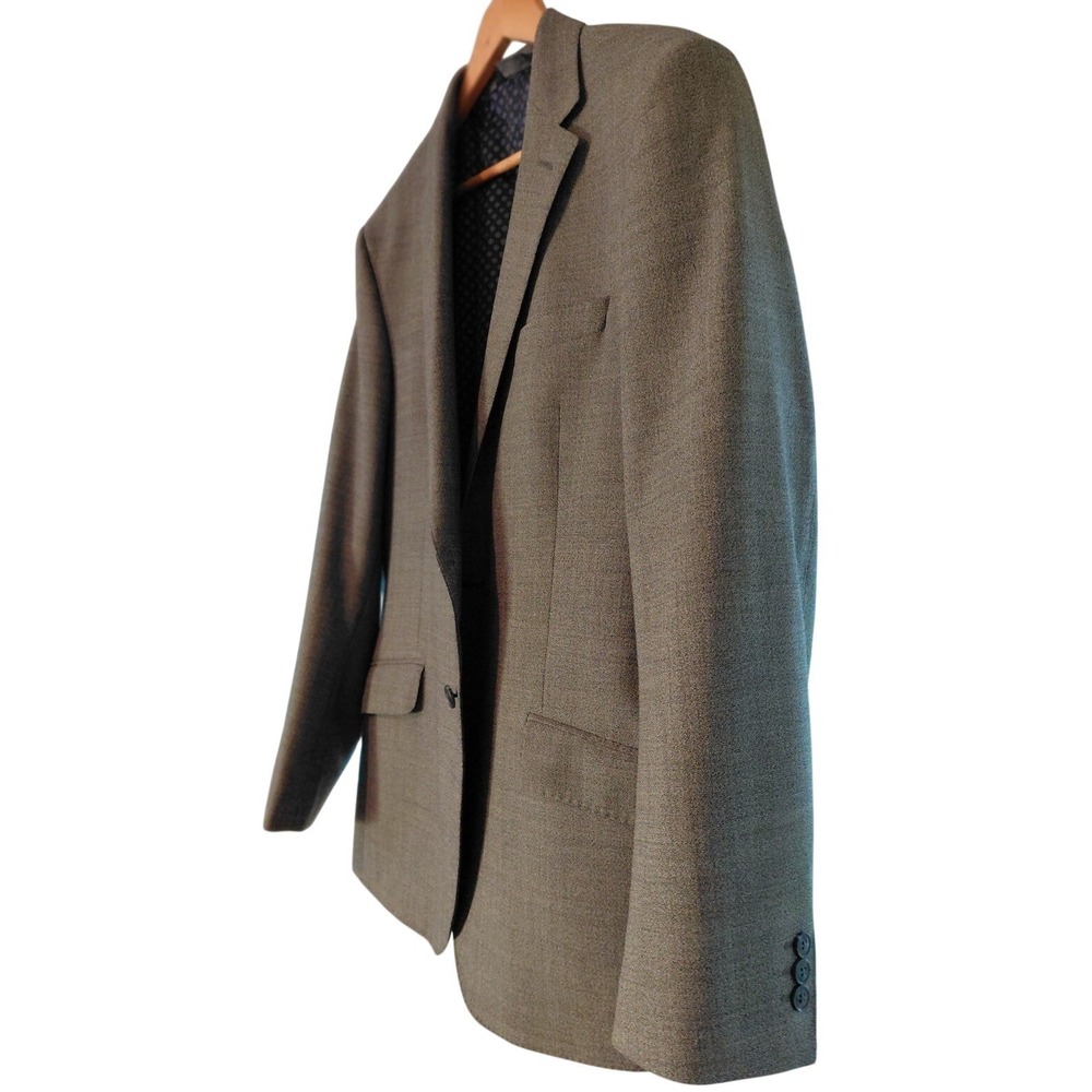 M&S Marks & Spencer Mens Grey Wool Blend Performance Suit Jacket Blazer 44R.A272